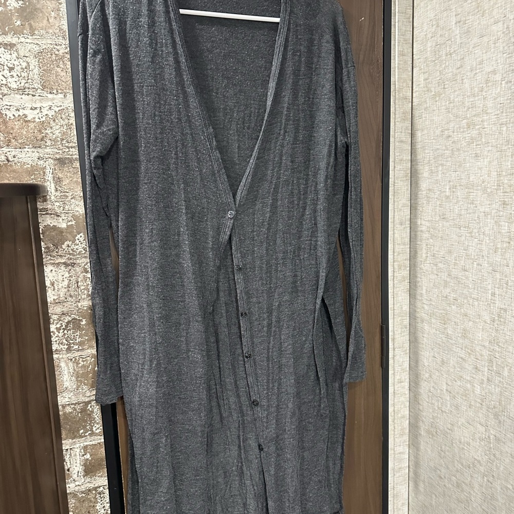 Gray Long Cardigan
